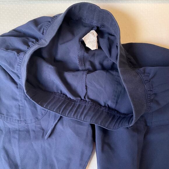 Jockey Women Scrub Pants size S Tall Full Length Straight Leg Elastic Waist Blue - Picture 10 of 11